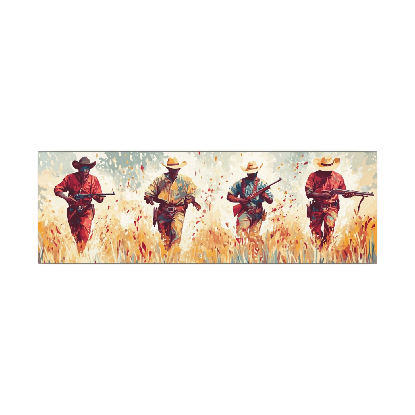 “Running Guns” – Western Cowboy Canvas Print