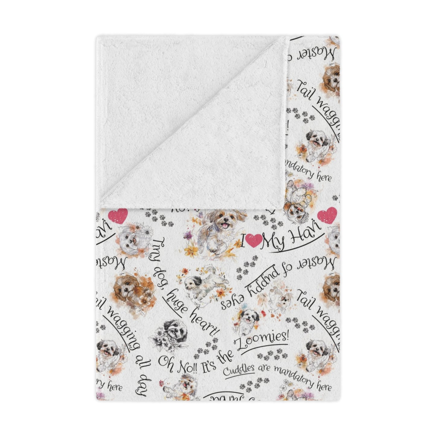 I ❤️ My Havi – Minky Blanket for Havanese Dog Lovers