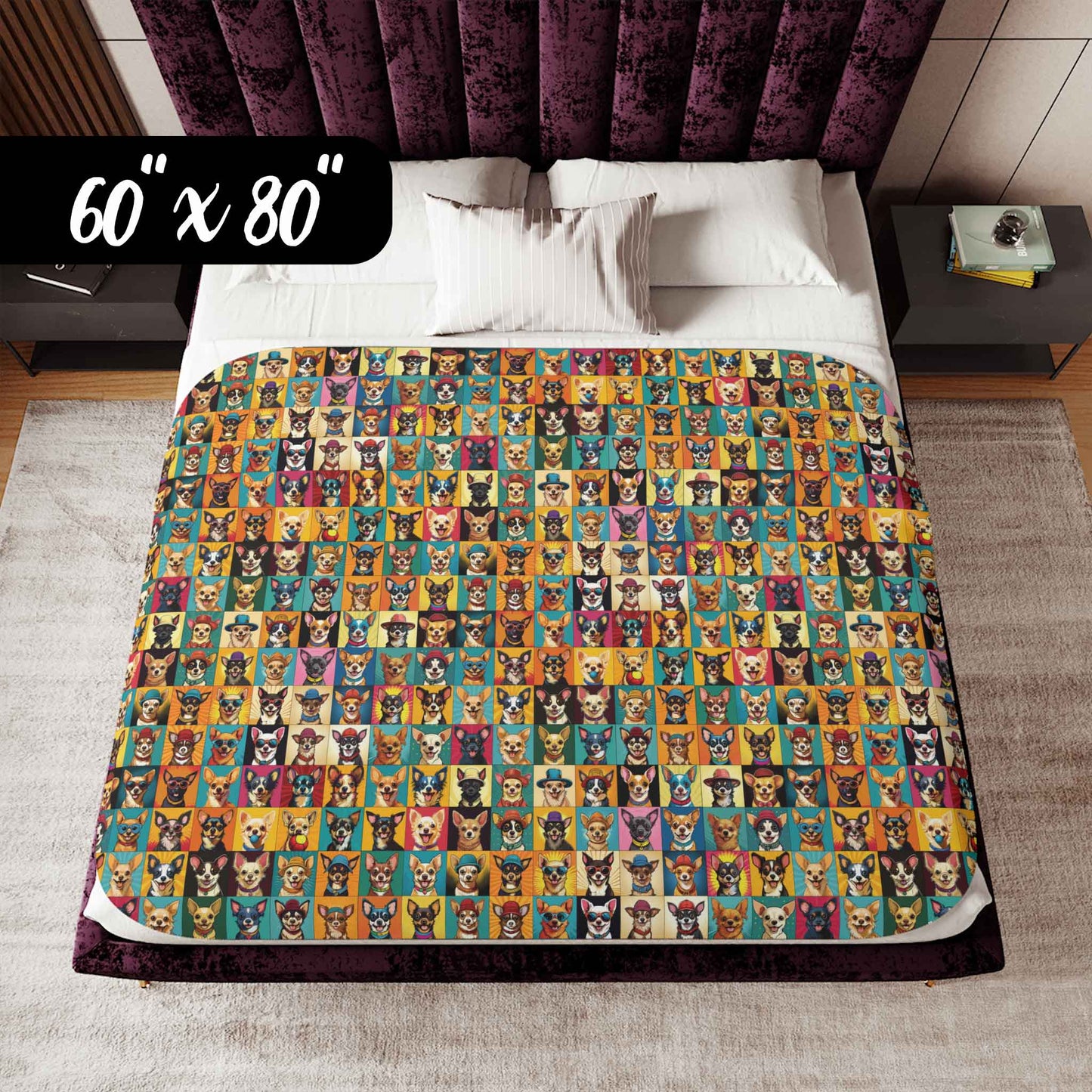 Pint-Sized Pals – Chihuahua Lover’s Colorful Snuggle Blanket