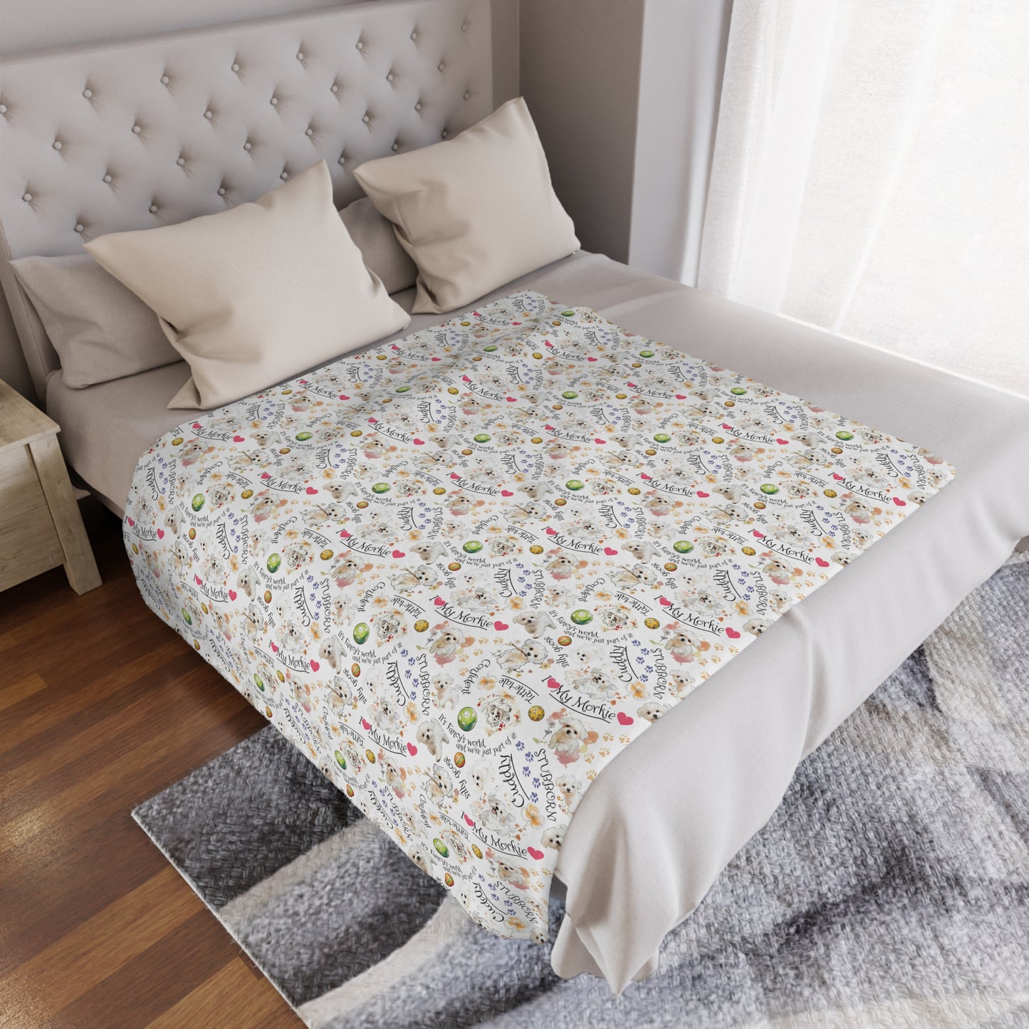 Minky Morkie Blanket