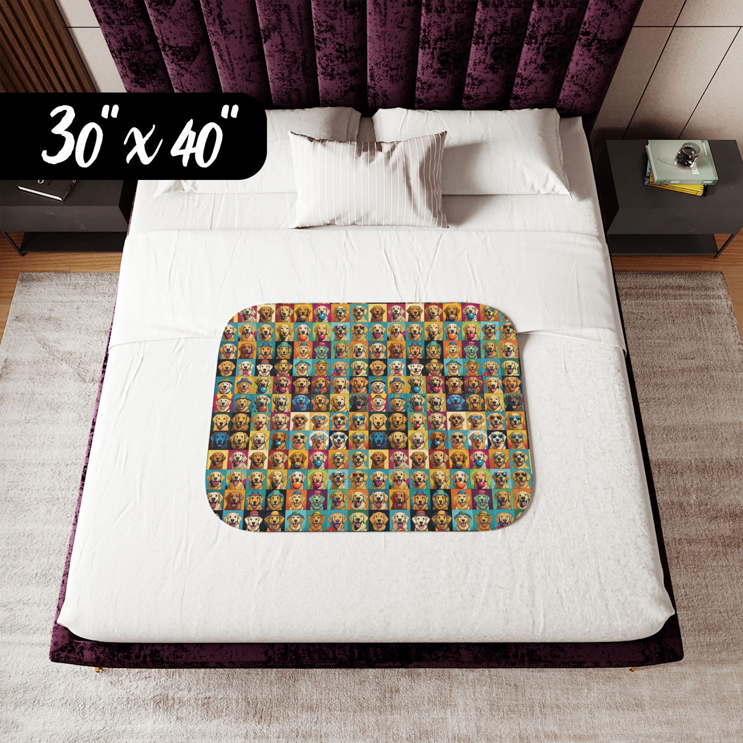 Golden Hearts – Sherpa Blanket for Lovers of America’s Favorite Dog