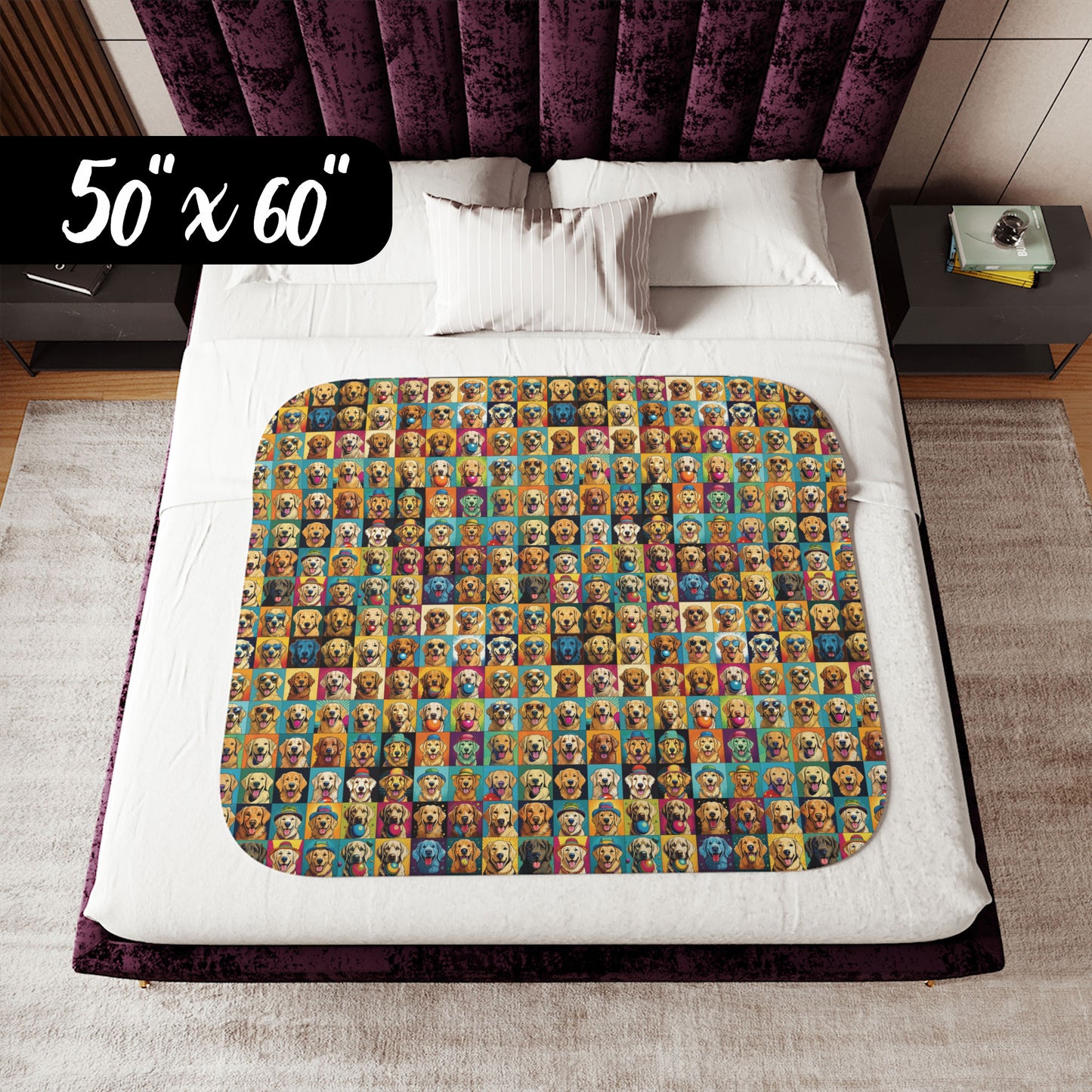Golden Hearts – Sherpa Blanket for Lovers of America’s Favorite Dog