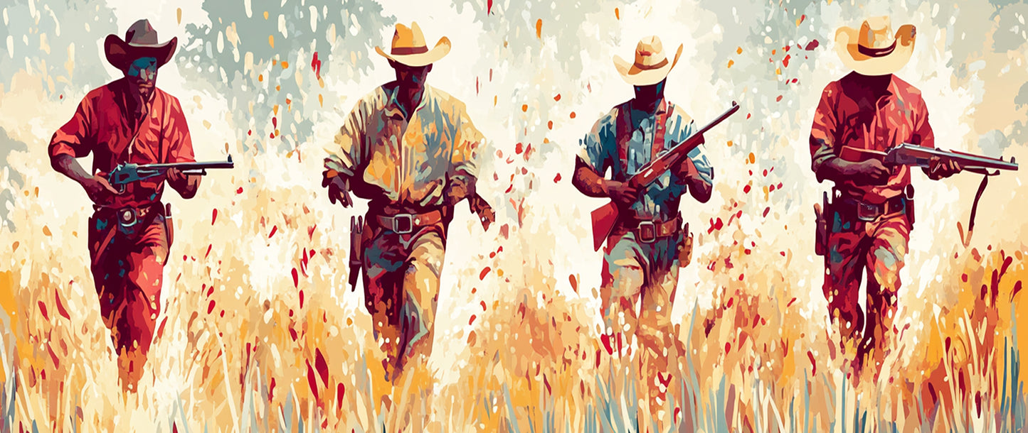 “Running Guns” – Western Cowboy Canvas Print