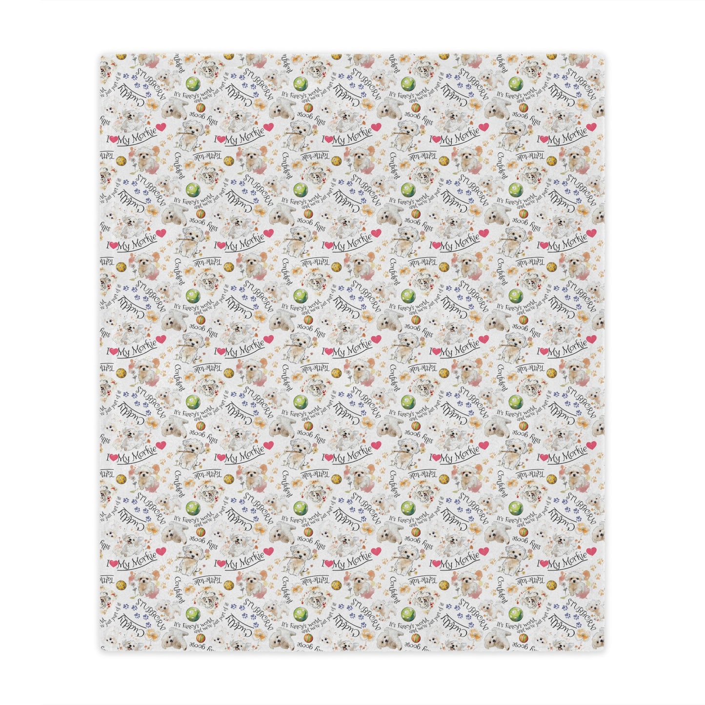 Minky Morkie Blanket