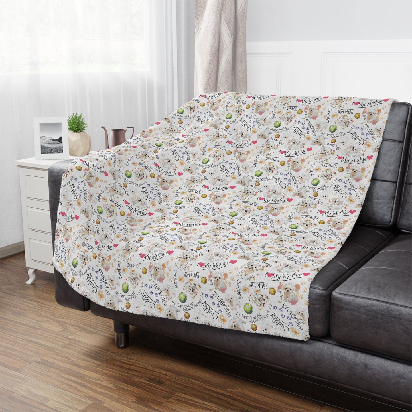 Minky Morkie Blanket
