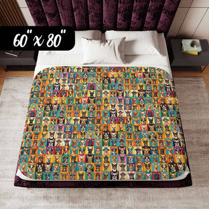 Pint-Sized Pals – Chihuahua Lover’s Colorful Snuggle Blanket