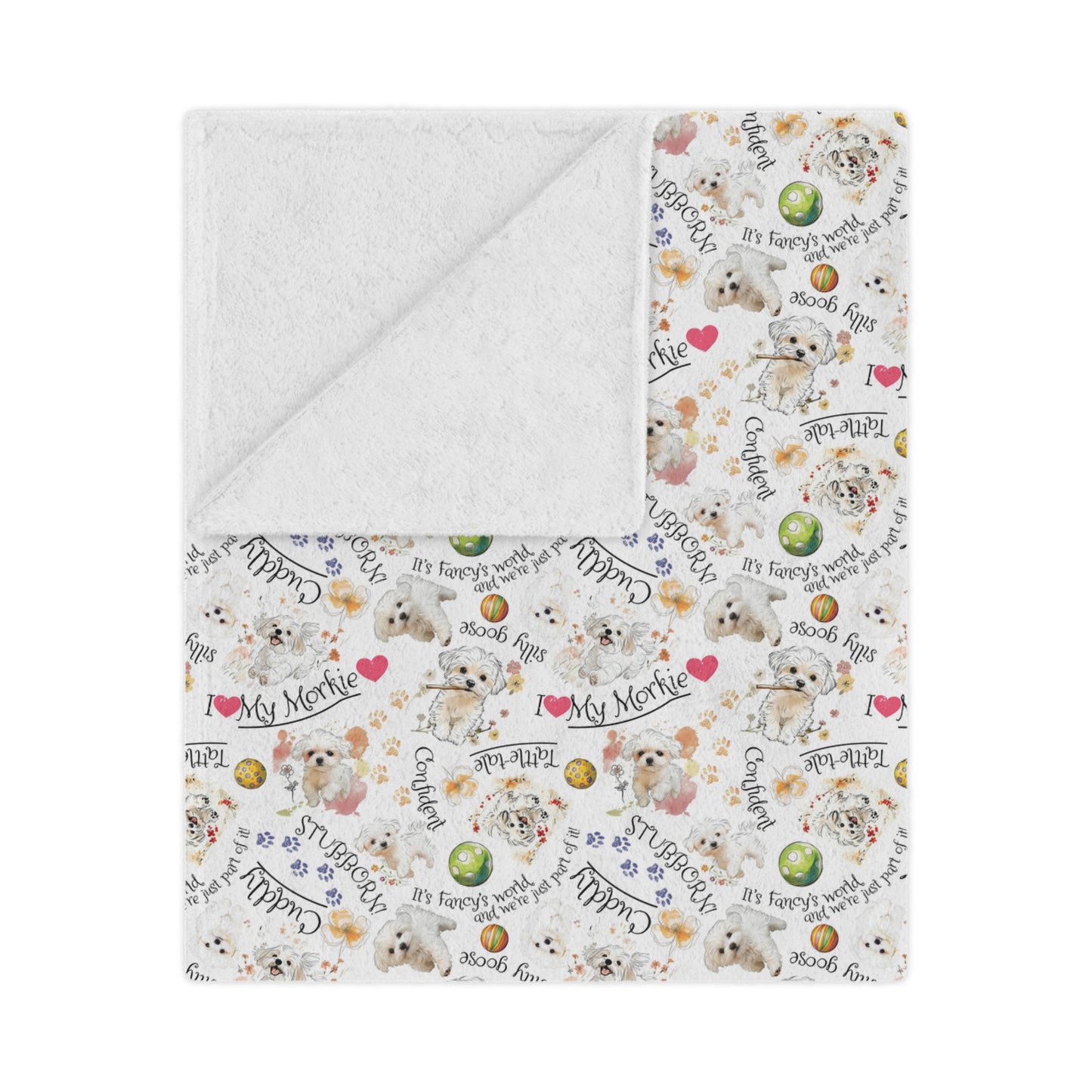 Minky Morkie Blanket